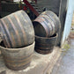 XL Half whisky barrel planter/pond