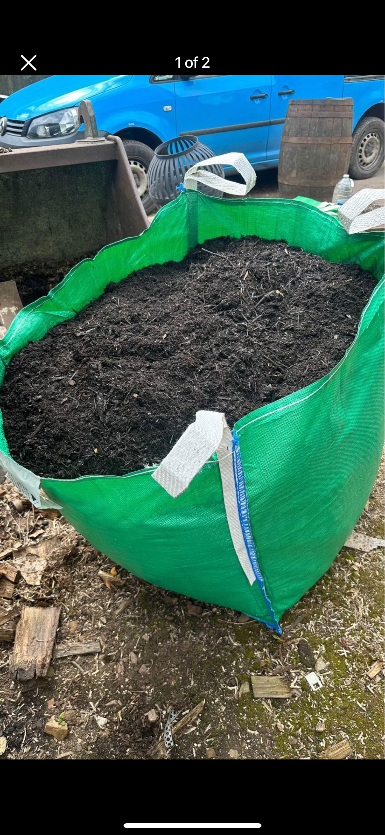 2x Bags of 900/1000L organic natural compost