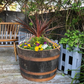 10 x Oak Half Whiskey Barrel Planter/Pond